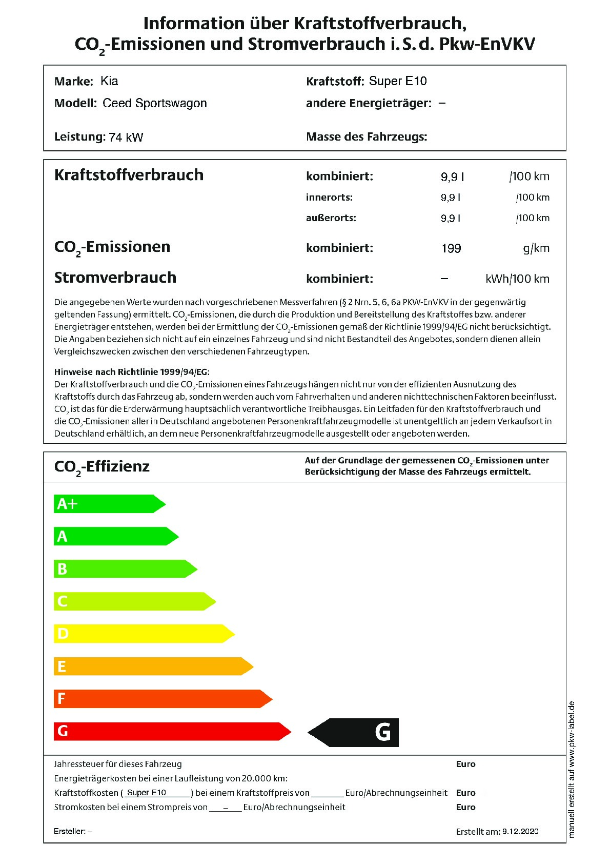 Energielabel 1.0 T-GDI GPF